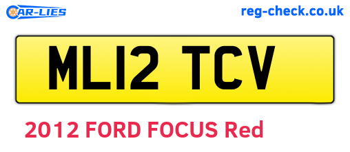 ML12TCV are the vehicle registration plates.