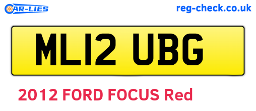 ML12UBG are the vehicle registration plates.