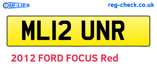 ML12UNR are the vehicle registration plates.