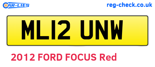 ML12UNW are the vehicle registration plates.