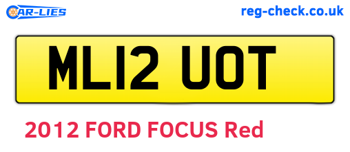 ML12UOT are the vehicle registration plates.