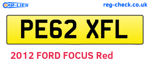 PE62XFL are the vehicle registration plates.