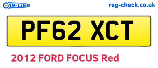 PF62XCT are the vehicle registration plates.