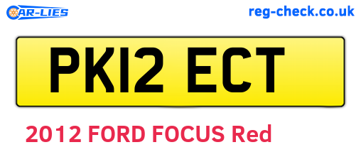 PK12ECT are the vehicle registration plates.