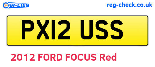 PX12USS are the vehicle registration plates.