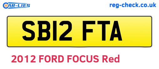 SB12FTA are the vehicle registration plates.