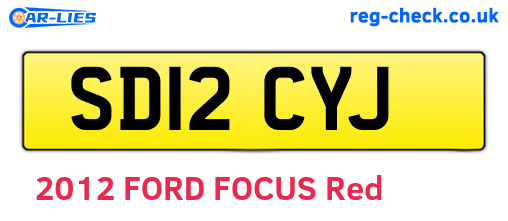 SD12CYJ are the vehicle registration plates.