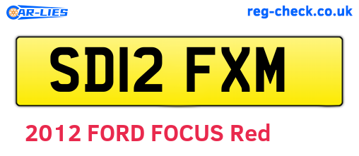 SD12FXM are the vehicle registration plates.