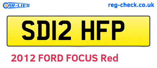 SD12HFP are the vehicle registration plates.