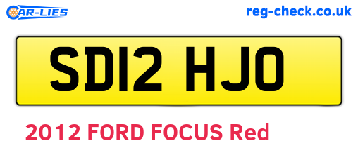 SD12HJO are the vehicle registration plates.