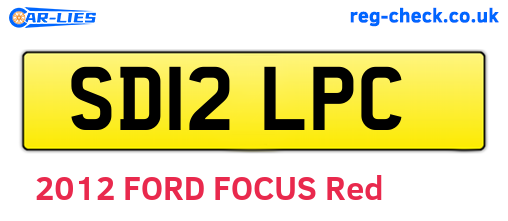 SD12LPC are the vehicle registration plates.