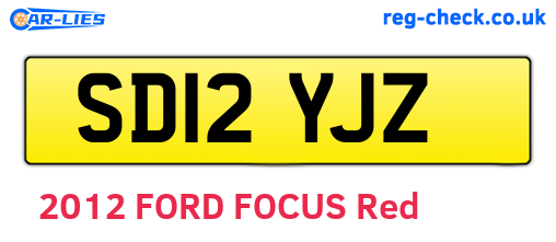 SD12YJZ are the vehicle registration plates.