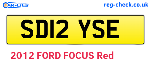 SD12YSE are the vehicle registration plates.