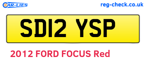 SD12YSP are the vehicle registration plates.