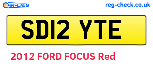 SD12YTE are the vehicle registration plates.