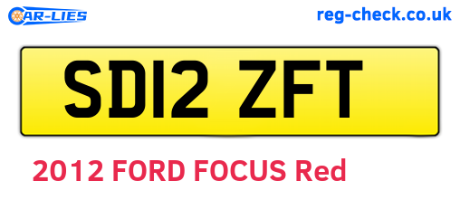 SD12ZFT are the vehicle registration plates.