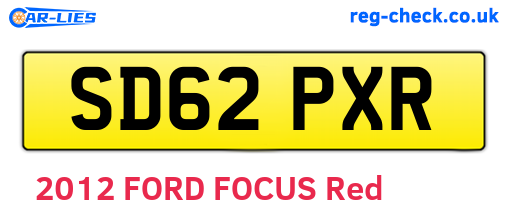 SD62PXR are the vehicle registration plates.