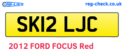 SK12LJC are the vehicle registration plates.