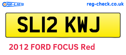 SL12KWJ are the vehicle registration plates.