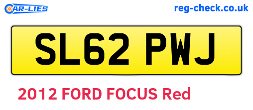 SL62PWJ are the vehicle registration plates.