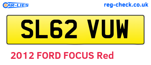 SL62VUW are the vehicle registration plates.