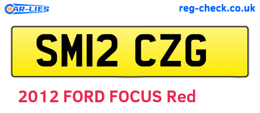 SM12CZG are the vehicle registration plates.