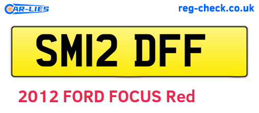 SM12DFF are the vehicle registration plates.
