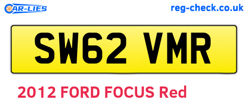 SW62VMR are the vehicle registration plates.