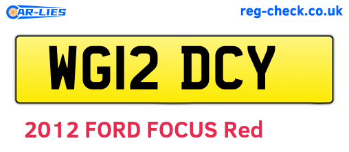 WG12DCY are the vehicle registration plates.
