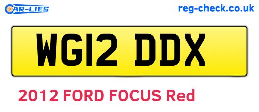 WG12DDX are the vehicle registration plates.