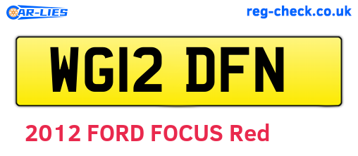 WG12DFN are the vehicle registration plates.