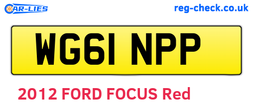 WG61NPP are the vehicle registration plates.