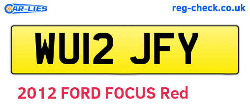 WU12JFY are the vehicle registration plates.