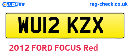 WU12KZX are the vehicle registration plates.