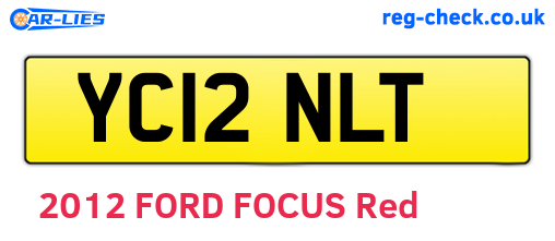 YC12NLT are the vehicle registration plates.