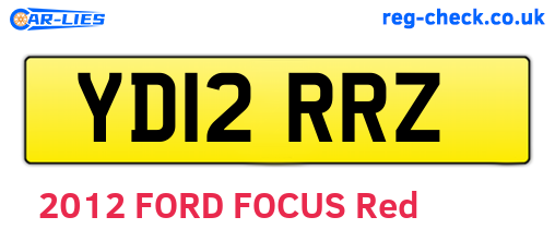 YD12RRZ are the vehicle registration plates.