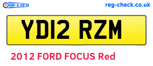 YD12RZM are the vehicle registration plates.
