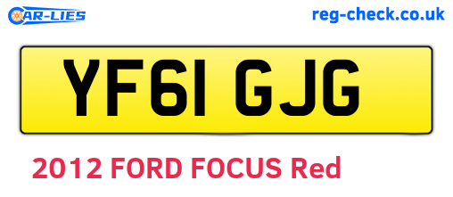 YF61GJG are the vehicle registration plates.