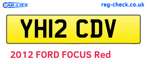 YH12CDV are the vehicle registration plates.