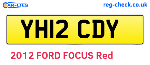 YH12CDY are the vehicle registration plates.