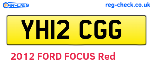 YH12CGG are the vehicle registration plates.
