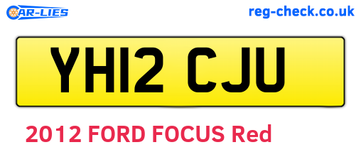 YH12CJU are the vehicle registration plates.