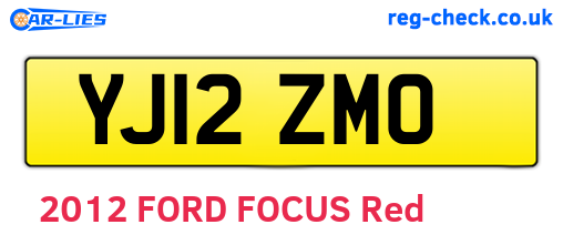 YJ12ZMO are the vehicle registration plates.