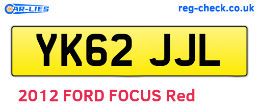 YK62JJL are the vehicle registration plates.