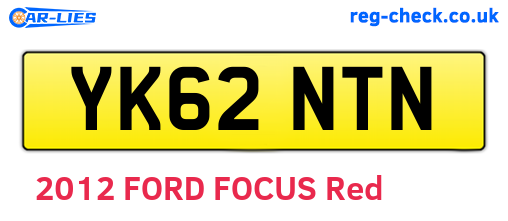 YK62NTN are the vehicle registration plates.