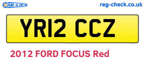 YR12CCZ are the vehicle registration plates.