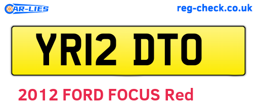 YR12DTO are the vehicle registration plates.