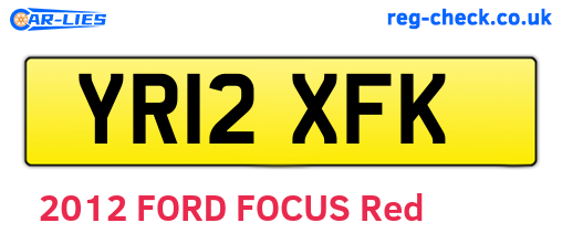 YR12XFK are the vehicle registration plates.