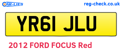 YR61JLU are the vehicle registration plates.