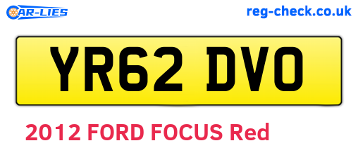 YR62DVO are the vehicle registration plates.